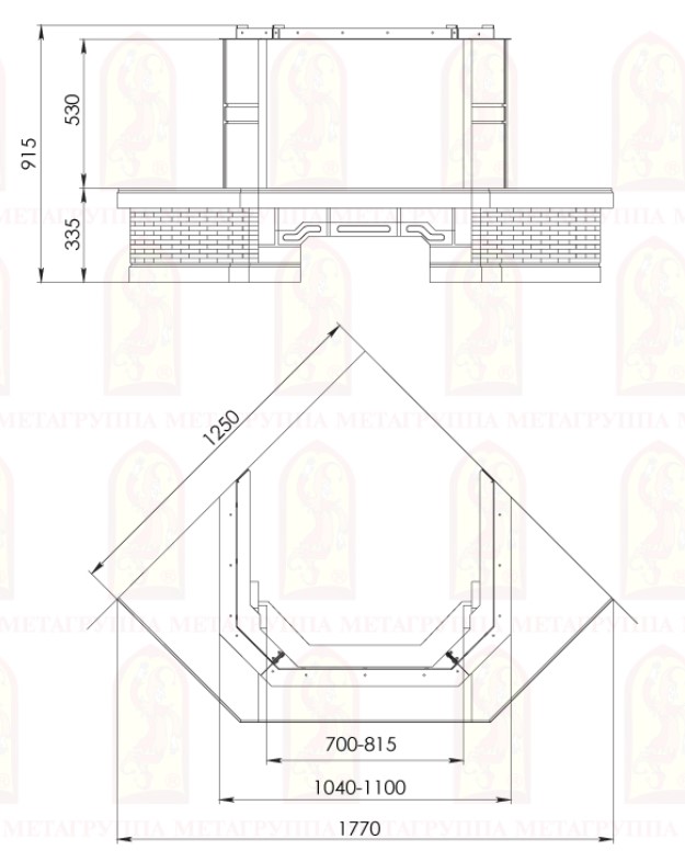 Каминная облицовка Мета Акапелла 700-850