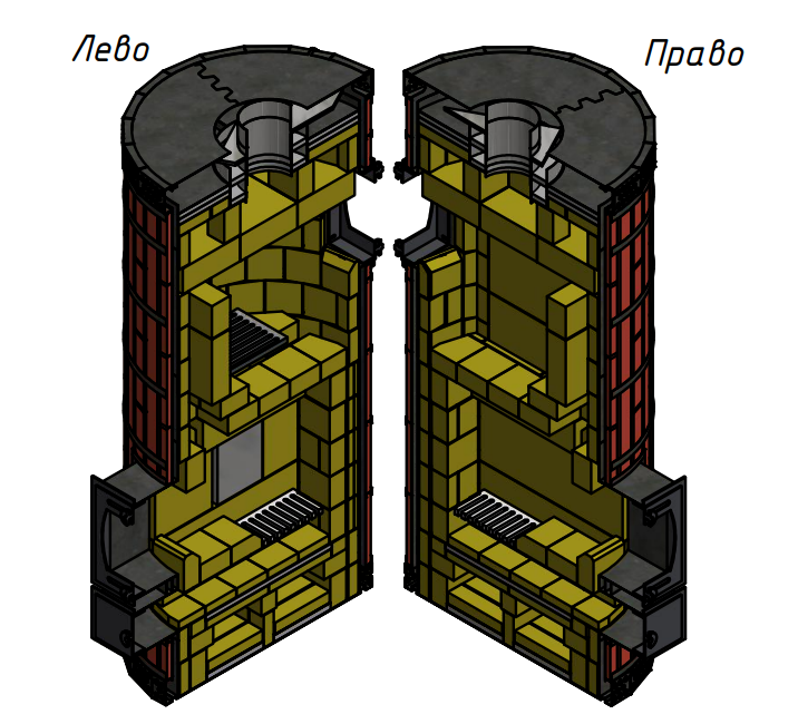 Печь банная КДМ с обращённым пламенем Обращёнка-КДМ в Амфиболите