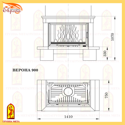 Каминная облицовка Мета Верона 900