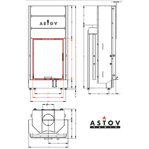 Каминная топка ASTOV ПС 5574