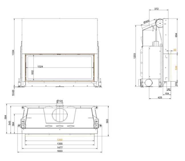 Каминная топка Brunner Architektur-Kamin AK 53/135