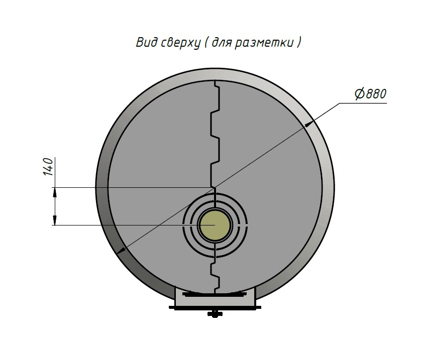 Печь круглая отопительная КДМ ПКО-40