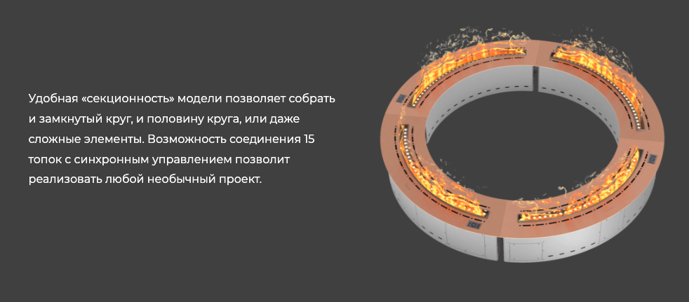 Автоматический паровой электрокамин Airtone Vepo Radial 600 Розовое золото-зеркало