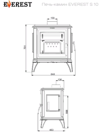Печь-камин EVEREST S10