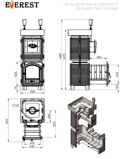 Банная печь Эверест  